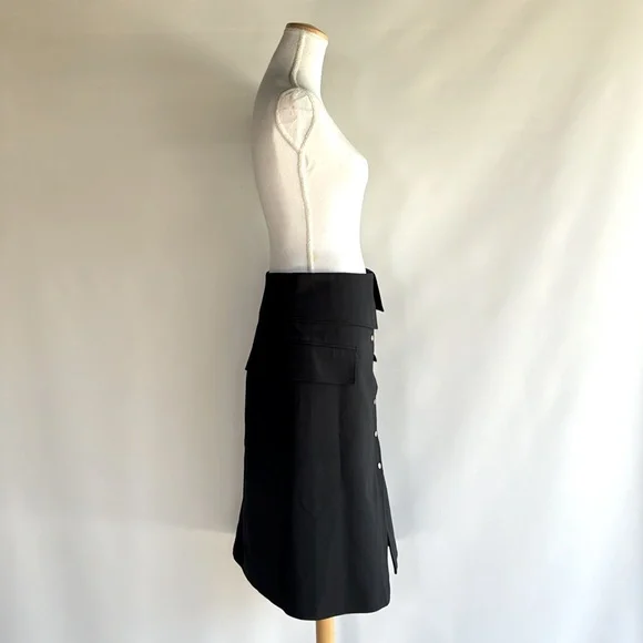 Tibi Snap Front A-Line Cargo Skirt - sz 8